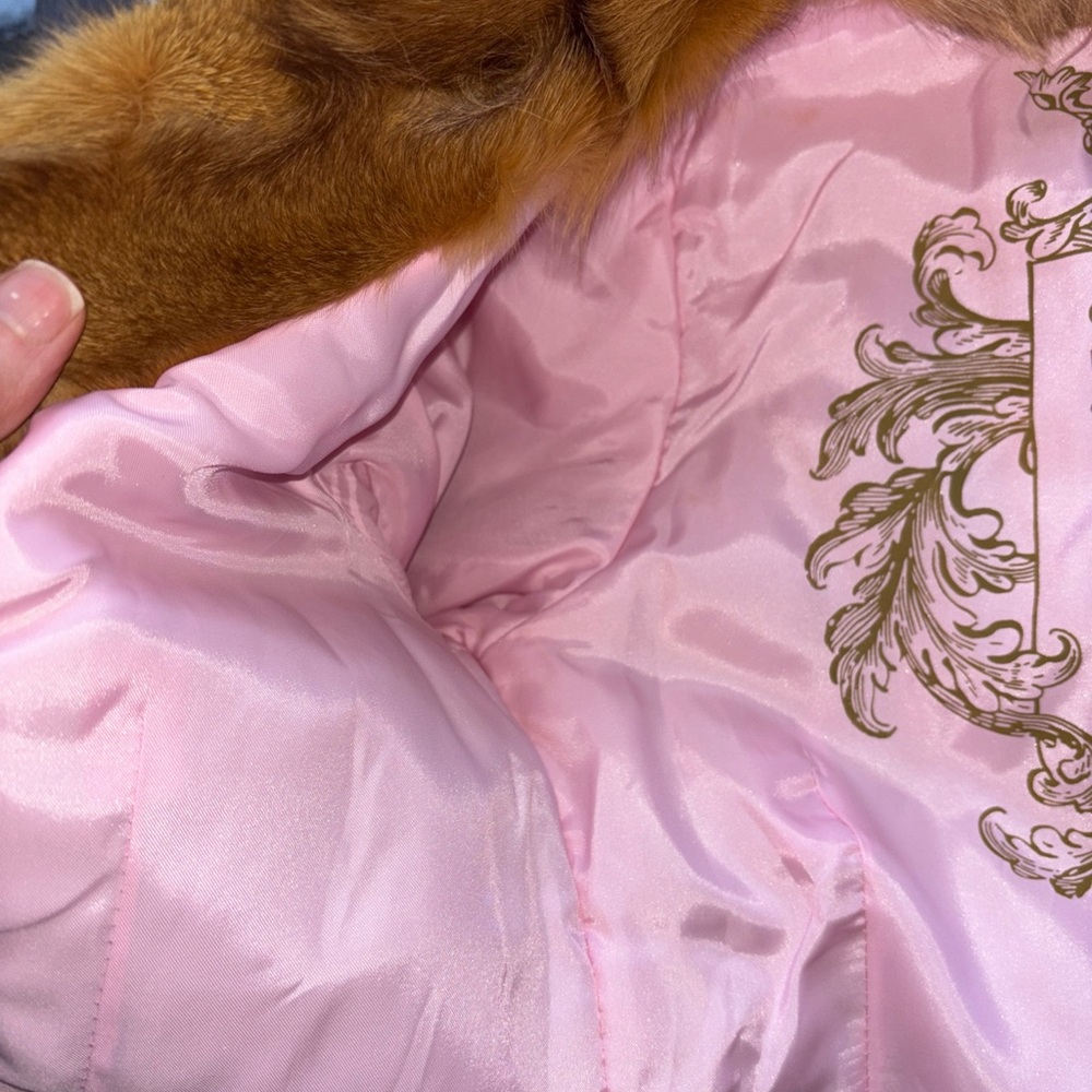 Vintage Y2K Juicy Couture Brown Fox Fur Jacket Pam Gela Mink Genuine P XS Glam S - Picture 8 of 17